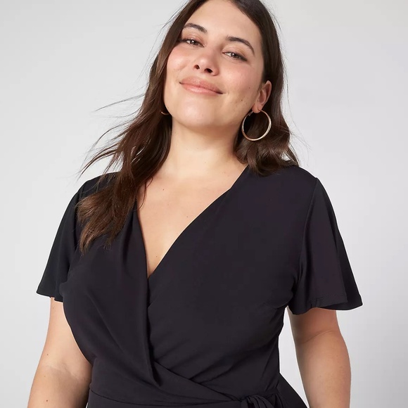 Lane Bryant Flutter Sleeve Wrap Dress NWT Size 18/20
